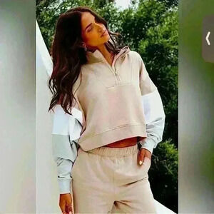 Feat X Helen Owen Tri-Colorblock Crewneck